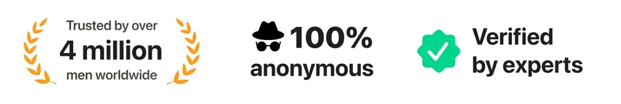 100% anônimo, verificado por especialistas